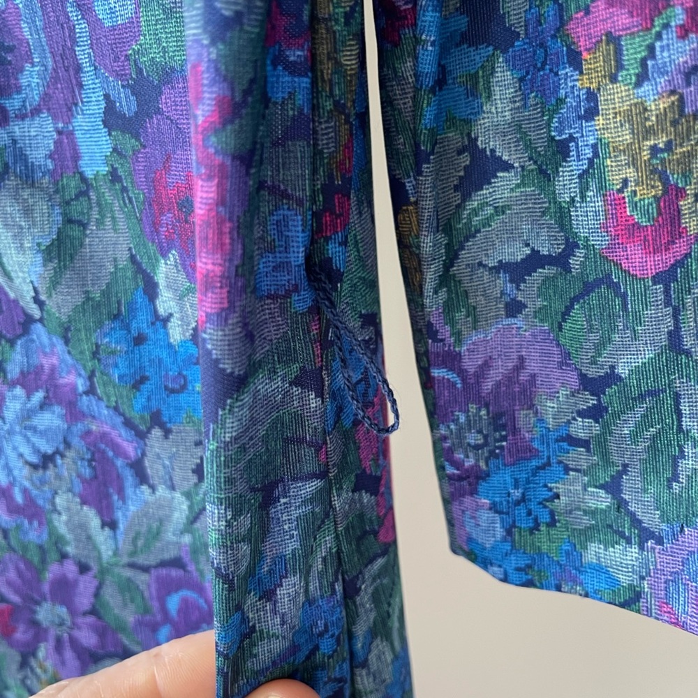 Sassy, funky 80's dress with three ruffle layers, embroidery print S6 - Picture 7 of 8